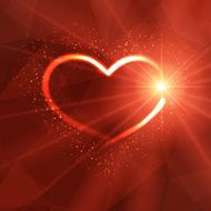 Background with luminous heart and lights N2