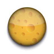 Vector cheese circle app icon