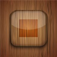 Vector wooden app icon Eps10 N15