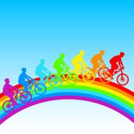 cyclist a rainbow N2