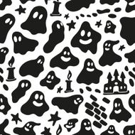 ghosts - seamless background N3