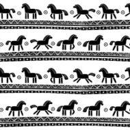 Seamless pattern with horses N2