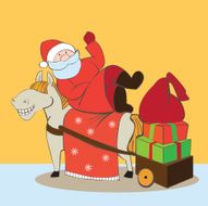 Santa on the hors