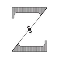 The vintage style letter Z