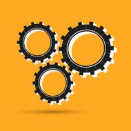 Vector three gears black