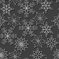 Vector Seamless Pattern with Snoaflakes