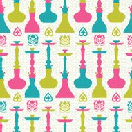 Hookah seamless pattern N5