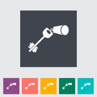 Key flat icon N3