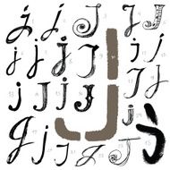 Vector alphabet Letter J