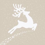reindeer fly winter background N2