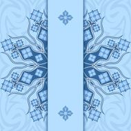 Card with ornament Blue