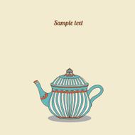 Vintage card with teapot