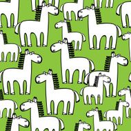 seamless pattern white horse