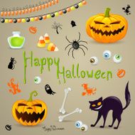Vector Halloween Design Elements