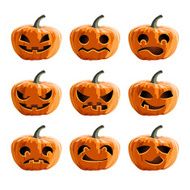 Set vector pumpkins for Halloween