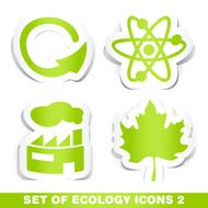 Set of Ecology Paper Icons 2