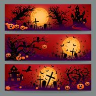 Three Halloween banners N3