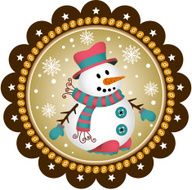 Snowman label