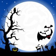 bats in a full moon night