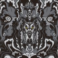 Wood owl camouflage pattern