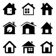 Black Home Icons