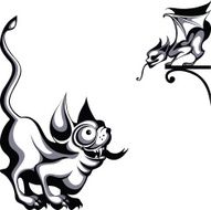 Two gargoyles - corner elements
