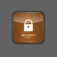 Security wood application icons