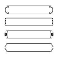 set of simple black banners border frame