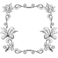 Abstract floral background outline N2