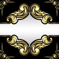 Gold black frame