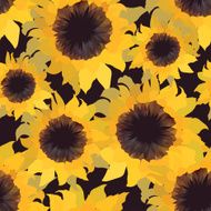 sunflower flower seamless pattern N3