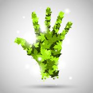 green hand