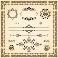 Set of calligraphic design elements N2