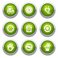 Green ecology buttons N3