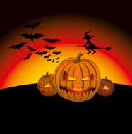 angry halloween pumpkin