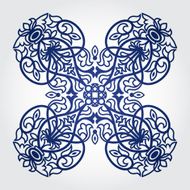 Vector baroque ornament in Victorian style N70