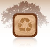 Stained Wood Recycle Icon