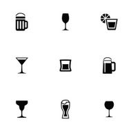 alcohol 9 icons set