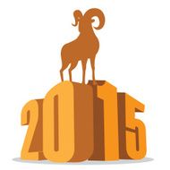 Goat standing on 2015 Chinese New Year
