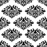 Seamless damask-style floral pattern