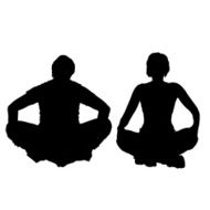Vector silhouette of a couple N246