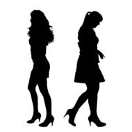 Vector silhouette of a couple N248