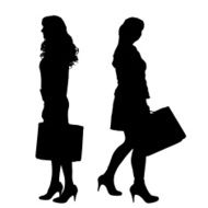 Vector silhouette of a couple N249