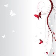 Floral background with butterflies N6