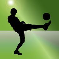 Vector silhouette of a man N1058