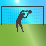 Vector silhouette of a man N1059