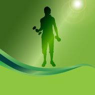Vector silhouette of a man N1062