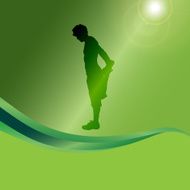 Vector silhouette of a man N1064