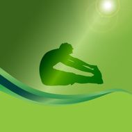 Vector silhouette of a man N1065