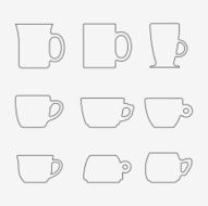Icon Set of cups N2